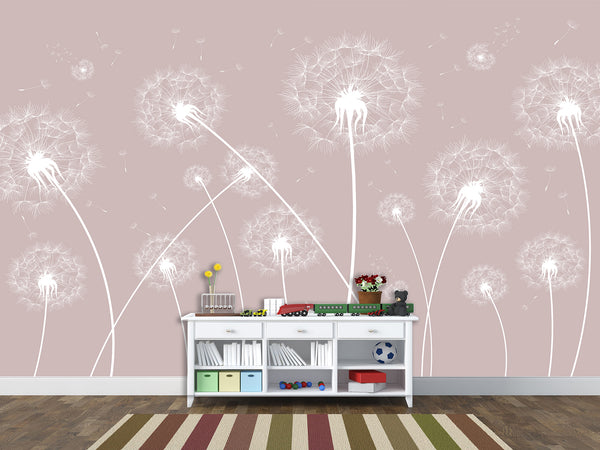 Non-Woven Minimalist Wallpaper With Dandelion Design, Photo Wallpaper For Decorating Bedroom, Living Room 🌿