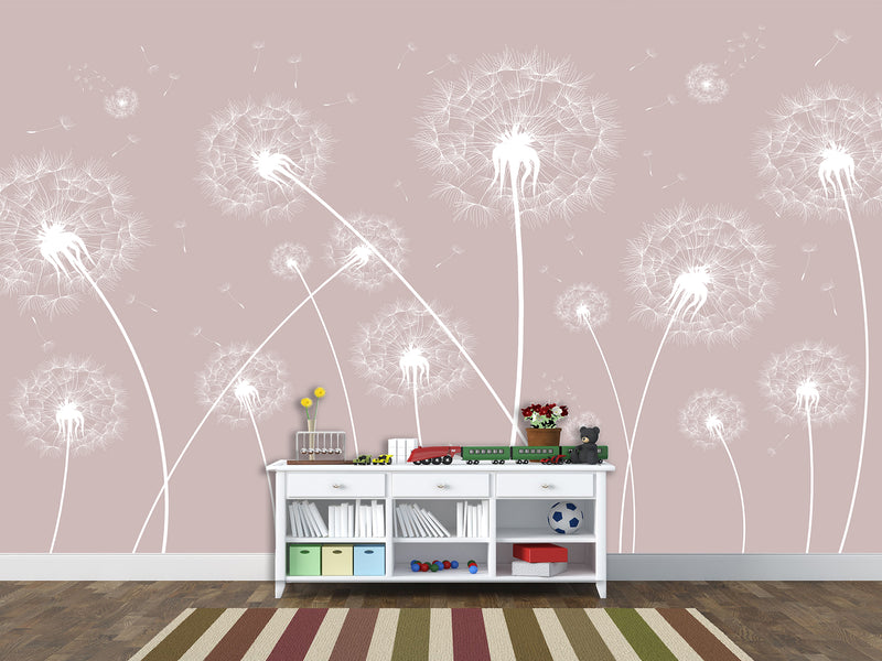 Non-Woven Minimalist Wallpaper With Dandelion Design, Photo Wallpaper For Decorating Bedroom, Living Room 🌿