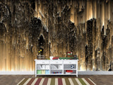 Wall mural Peel and Stick vinyl Wallpaper “Golden rain" Wallpaper for For Home decor, Bedroom