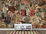 Unique Design Traditional Wall Murals Decor For Office, Bedroom, Living Room Vintage Collage "Wild West"🤠📰