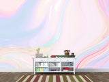 Abstract Peel And Stick Wallpaper For Living Room, Creating Comfort In Space, Abstract Pastel Waves For Office, Bedroom, Full Wall Art Print Mural 🎨
