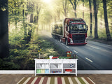 Peel and Stik Forest Road Volvo Car Wall Murals – Home Decor For Bedroom And Living Room