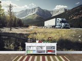 Peel and Stik Wallpaper Volvo On Mountain Road – 3D Wall Art For Bedroom, Kitchen And Living Room