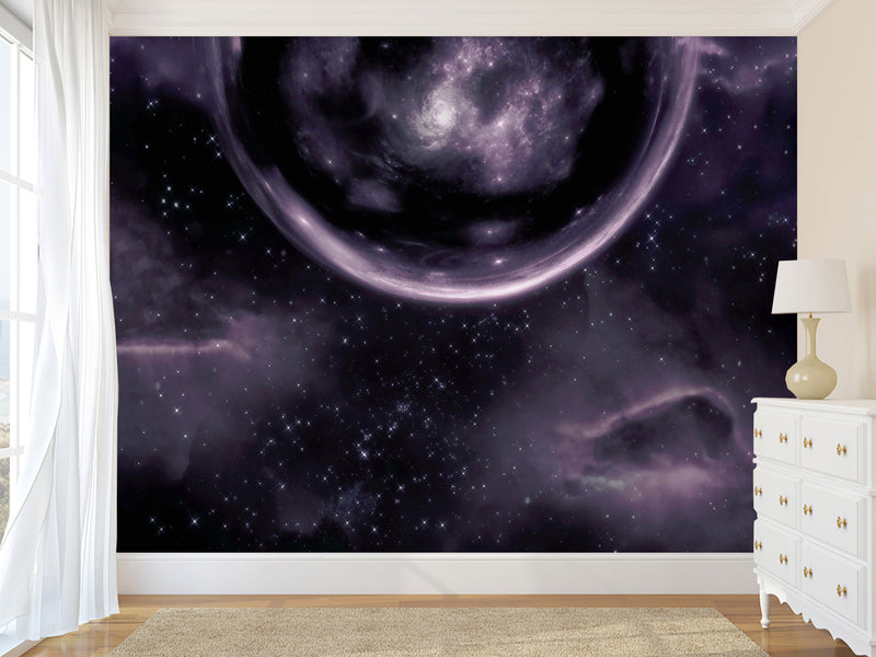 Vinyl Wallpaper Peel and Stick With An Interesting Design Of The Universe For The Living Room or Bedroom, “Sky Horizon”