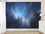 Non-Wowen Wallpaper Blue Nebula – Large Full Wall Wallpaper for Bedroom Interior