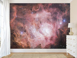 Non-Wowen Wall Mural Bedroom Wall Mural – "Stars In Purple Mist" Dreamy Galaxy Design