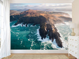 Coastal Design Full-Wall Wallpaper. Non-woven Wallpaper for Lounge or Living Area. View of the Irish Coast, Nature Print