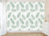 Traditional Wall Murals "Palm Leaves On White Background"  Unique Print For Bedroom  Living Room Kids Room🌿
