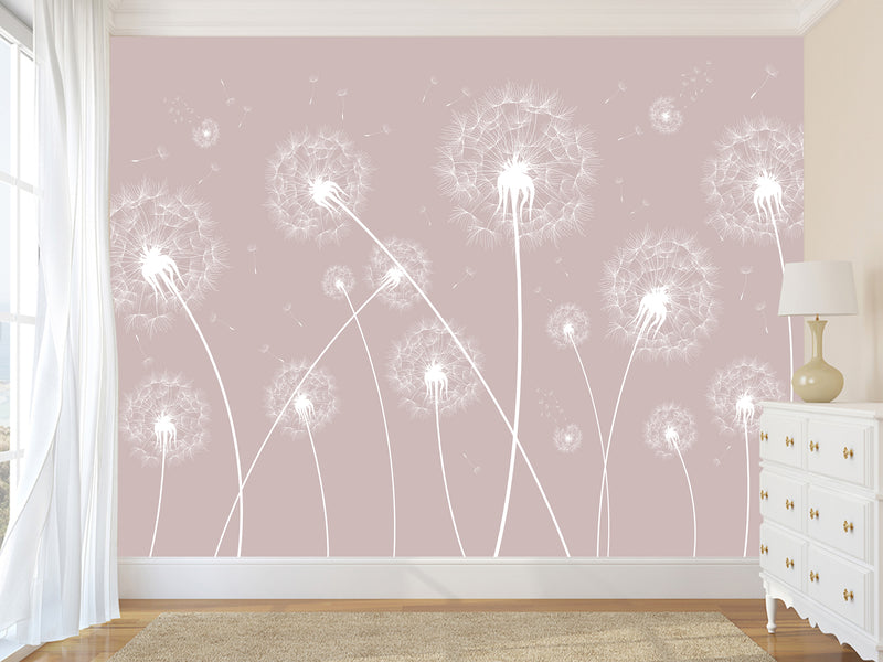 Non-Woven Minimalist Wallpaper With Dandelion Design, Photo Wallpaper For Decorating Bedroom, Living Room 🌿