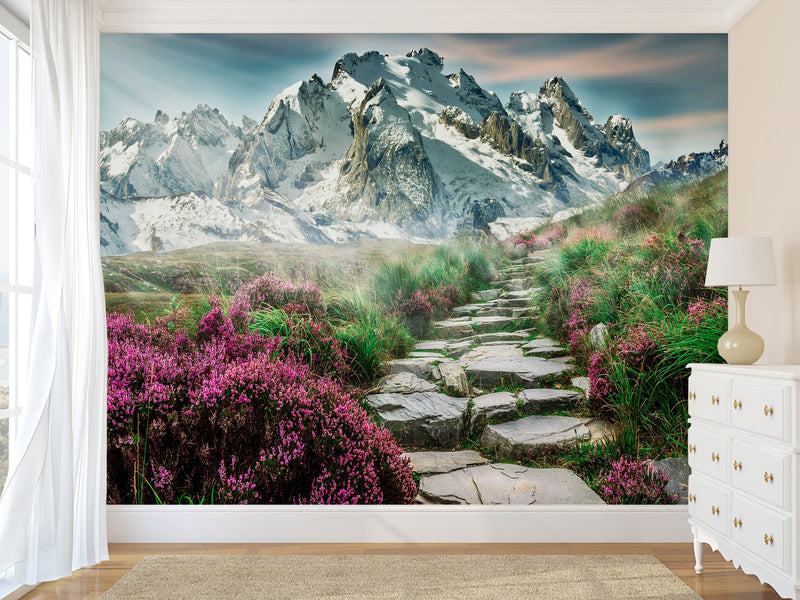 Eco-Friendly Self-Adhesive Wallpaper with "Mountain Trail" Design — Stylish Wall Decor for Your Home