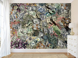 Business & Finance Theme — Peel and Stick Graffiti Wallpaper For Office Or Living Room “Cash Flow”