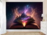 Fairy-Tale Living Room, Kids' Room Traditional Wallpaper To Inspire Imagination And Creativity "Opening The Book Of World Secrets" 📖✨