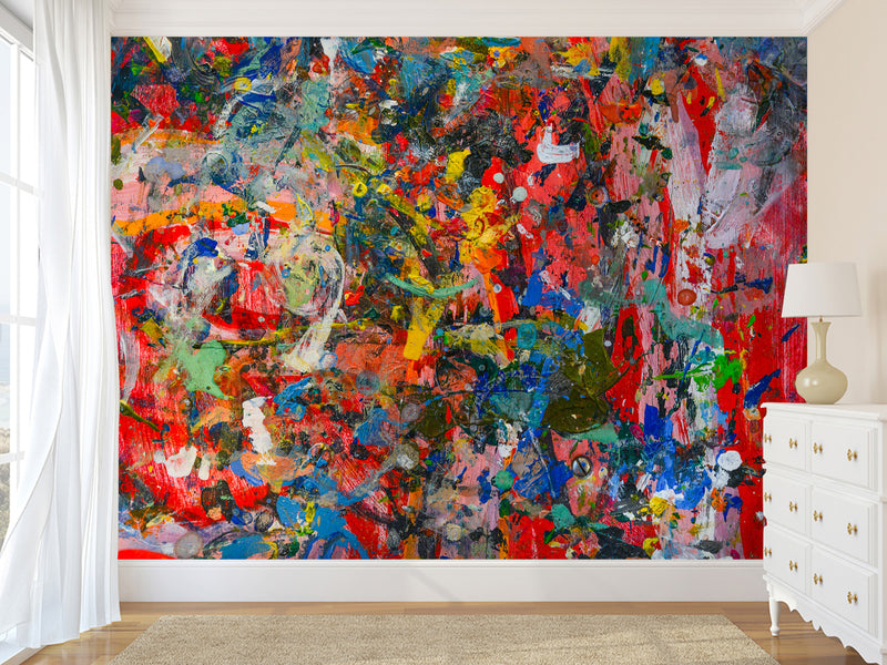 Self-Adhesive Wallpaper – Art Design for Home, Abstract "Paint Strokes