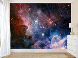 Non-Woven Wallpaper Full Wall Mural – “Star Cluster in the Infinite Universe” – Print for Bedroom or Living Room