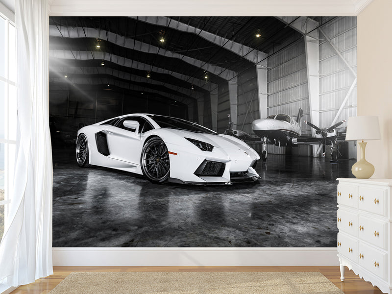 Peel and Stick Mural Lamborghini Wall Mural – Car Decal for Bedroom, Kitchen & Living Room