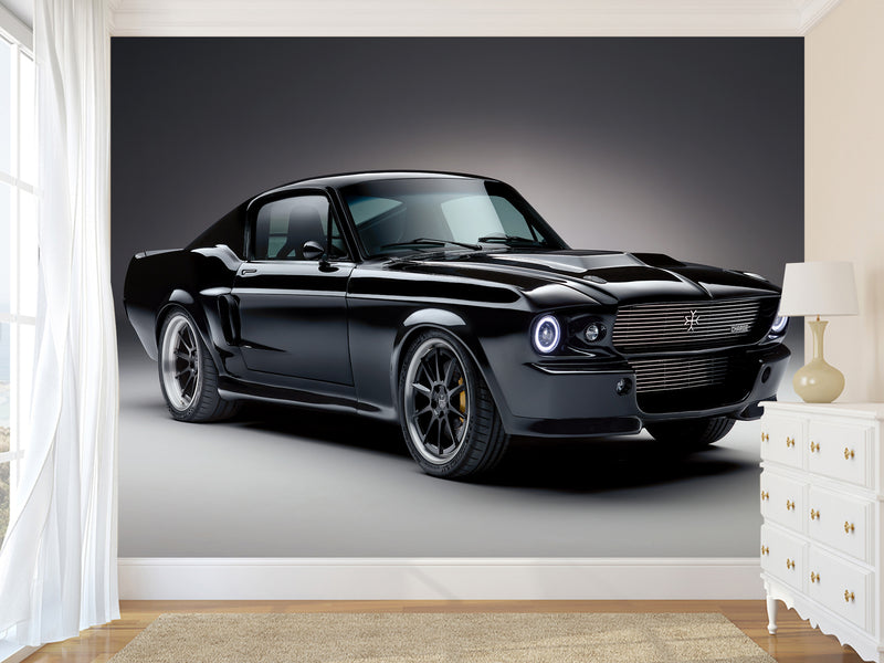 Peel and stick Wall Mural Inspired by Ford Mustang – Bold Wallpaper for Room/Garage/Gym