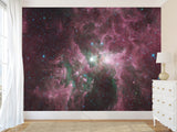 Non-Woven Wallpaper Design “Nebula with Stars” Wall Mural for Bedroom & Living Room