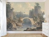 Self-Adhesive Wallpaper John Warwick Smith - River Landscape with a Single Arched Bridge