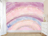 Vibrant Non-Woven Wallpaper. Abstract Modern Style Full-Wall Mural for Kids' Room, Living Room, and Bedroom "Rainbow" 🌈