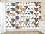 Peel and Stick Wall Mural Cute Kittens Print For Kids’ Room Decor