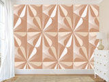 Beige Geometric Wallpaper – Full-Wall Self-Adhesive Mural for Living Room or Lounge Area, "Beige Geometric Pattern"