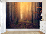 Modern Self-Adhesive Wallpaper "Autumn Forest" — Art Print for Office, Study, and Living Room