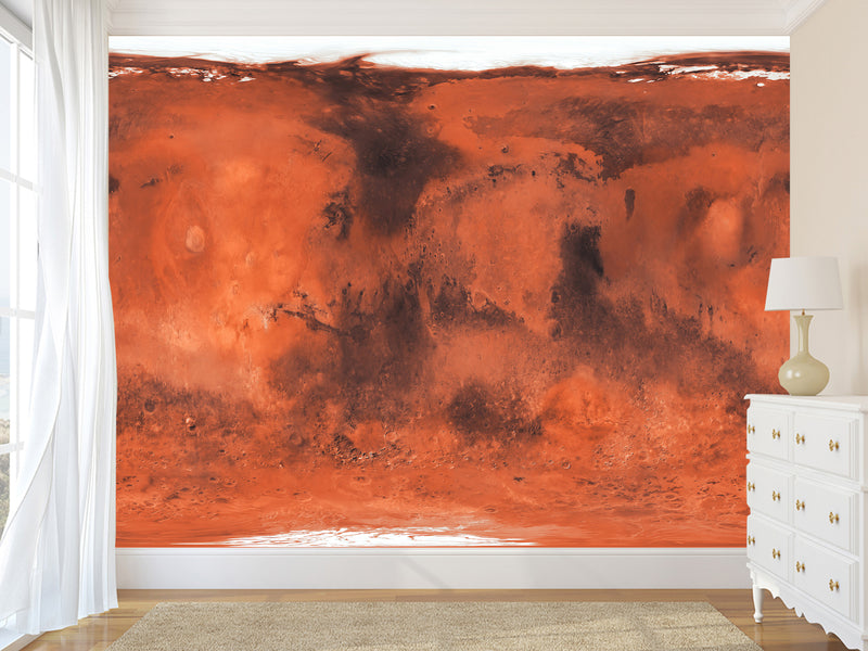 Traditional Full-Wall Wallpaper – Abstract Art 'Red Blurs' | Accent Wall Design Foe Home