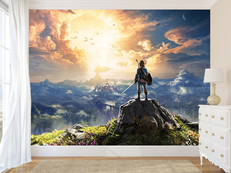 Kids wall mural self-adhesive vinyl “Zelda“, 3d wallpaper for Kids room