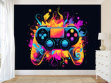Self-Adhesive Eco-Friendly Wallpaper for Bedroom, Kids’ Room, or Playroom – "Colorful Gamepad"