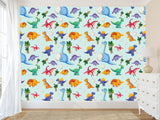Kids Dinosaur Wallpaper For Kids – Cute Dino Print For Children’s Room Wall Decor