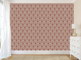 Elegant Art Deco Wallpaper “Wine Lotus” — Peel And Stick Design For Bedroom Or Living Room