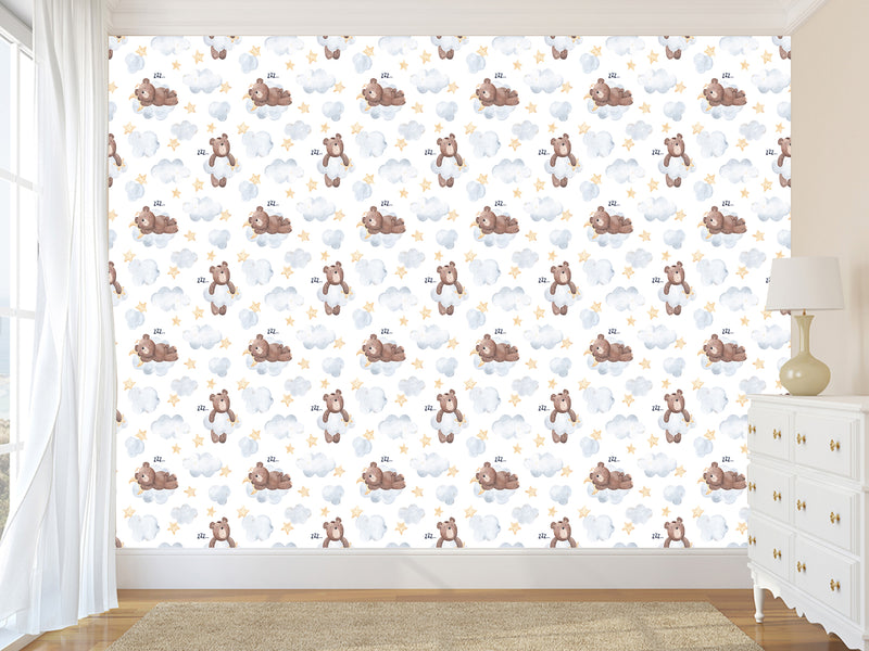 Mural For Kids On The Wall Calm Wall Design – “Dreamy Bears” For Kids’ Room