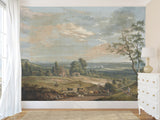 Peel And Stick Wall Mural Art Print Paul Sandby – A Distant View of Maidstone for Living Room or Bedroom Design