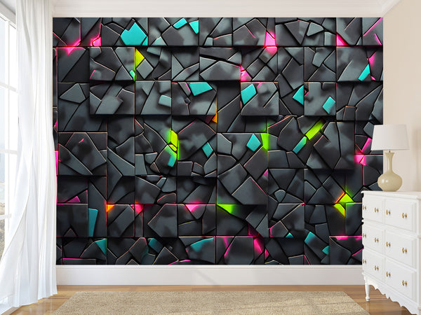 Modern prints for the office, living room, and game room Non-woven photo wallpaper with a 3D effect