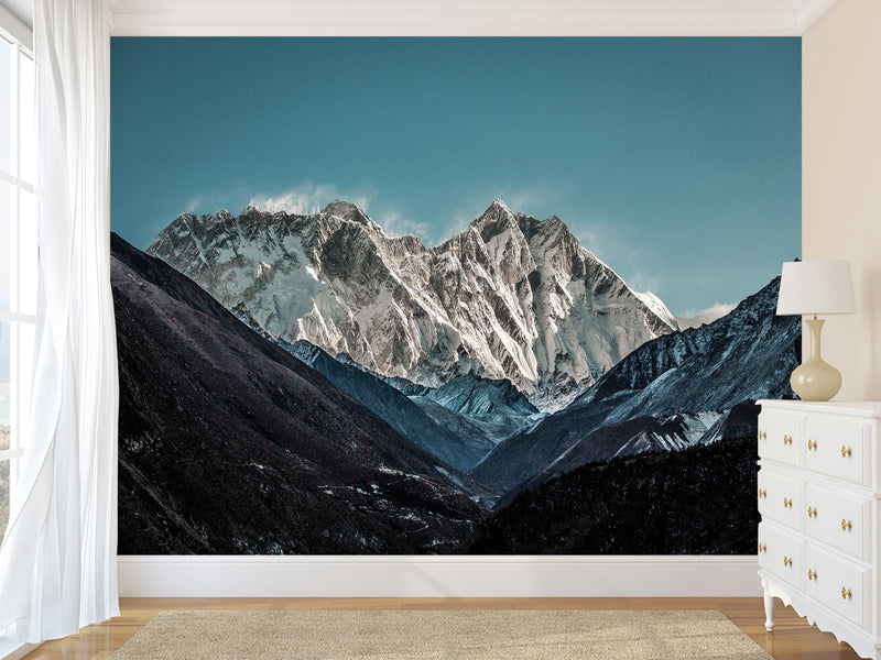 Modern Peel and Stick Full Wall Mural with "Mount Everest" Design — Stylish Desing for Office or Bedroom