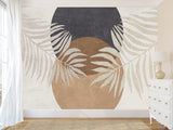 Natural Print Full Wall Vinyl Wallpaper Pell and Stick "Tropical Leaves" Desing For Office Bedroom Living Room🌿