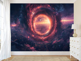 Non-Woven Wall Mural for Living Room, Bedroom, or Office — "Fantastic Portal in Space"