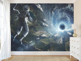 Premium Non-Woven Photo Wallpaper – "Astronaut In Infinite Space" Cosmic Wall Mural