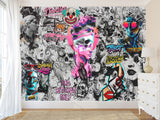 Traditional Wall Mural "Urban Style Street Art Wallpaper", Decor for Bedroom, Living Room, Teen Room 🎨