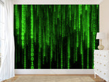 Wall mural Peel and Stick Vinyl “Matrix code" Wallpaper for For Home decor, Bedroom, Playroom