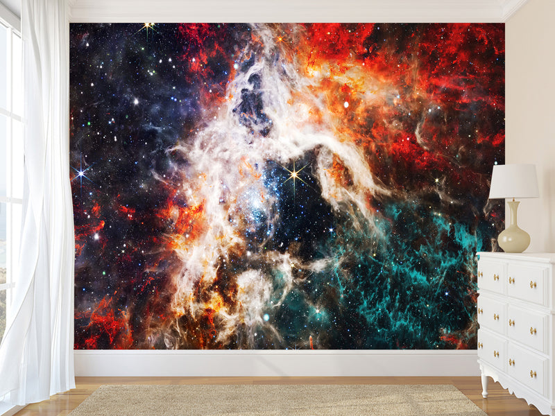 Peel and Stick Wall Mural 3D Print for Bedroom “Infinity of the Galaxy”