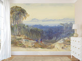 Self-Adhesive Full Wall Mural Accent French Riviera Landscape Wallpaper – Edward Lear for Living Room or Bedroom Design