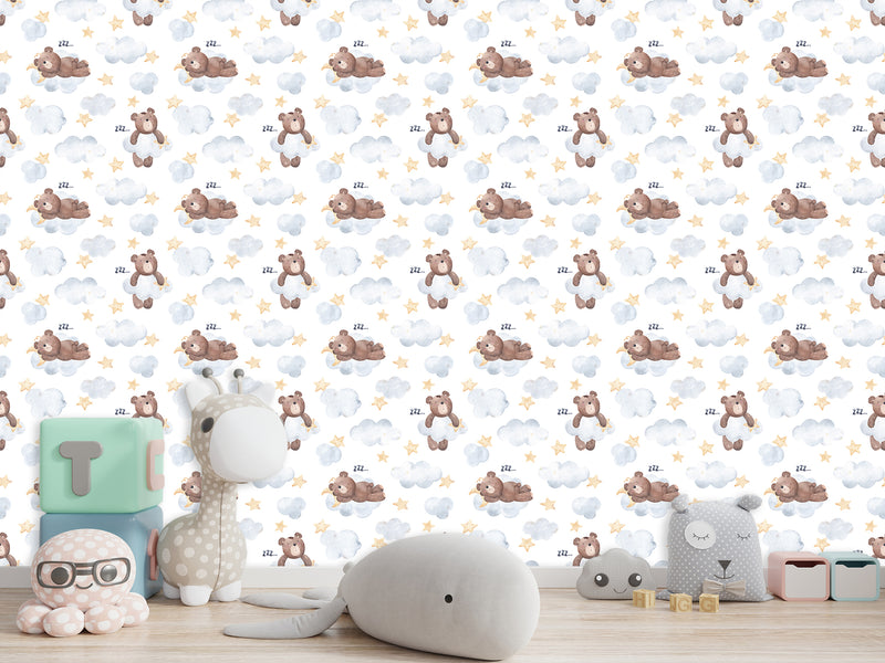Mural For Kids On The Wall Calm Wall Design – “Dreamy Bears” For Kids’ Room
