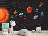 Full Wall Non-Woven Mural – Solar System Wallpaper For Bedroom Or Kids’ Room