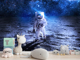 Peel and Stick Photo Wallpaper "Astronaut's flight in space" - Decor Bedroom Wall Art