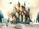 Self-Adhesive Mural Print For Kids' Space "City From A Fairy Tale" Kids Room Print