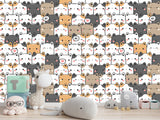 Peel and Stick Wall Mural Cute Kittens Print For Kids’ Room Decor