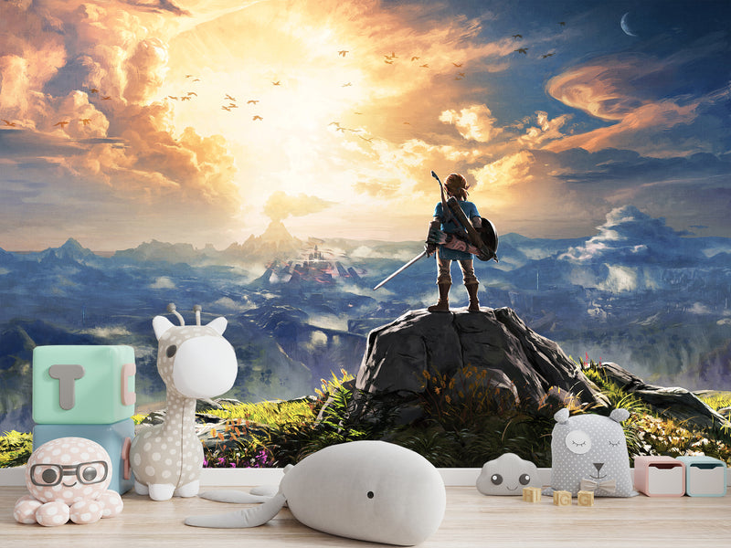 Kids wall mural self-adhesive vinyl “Zelda“, 3d wallpaper for Kids room