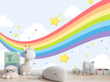 Mural for kids on the wall Self-Adhesive Wallpaper“flying rainbow”, photo wallpaper 3d with a pattern