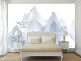 Peel & Stick Mural For Full Wall Minimalist Japanese Mountain Landscape Mural for Home Desing